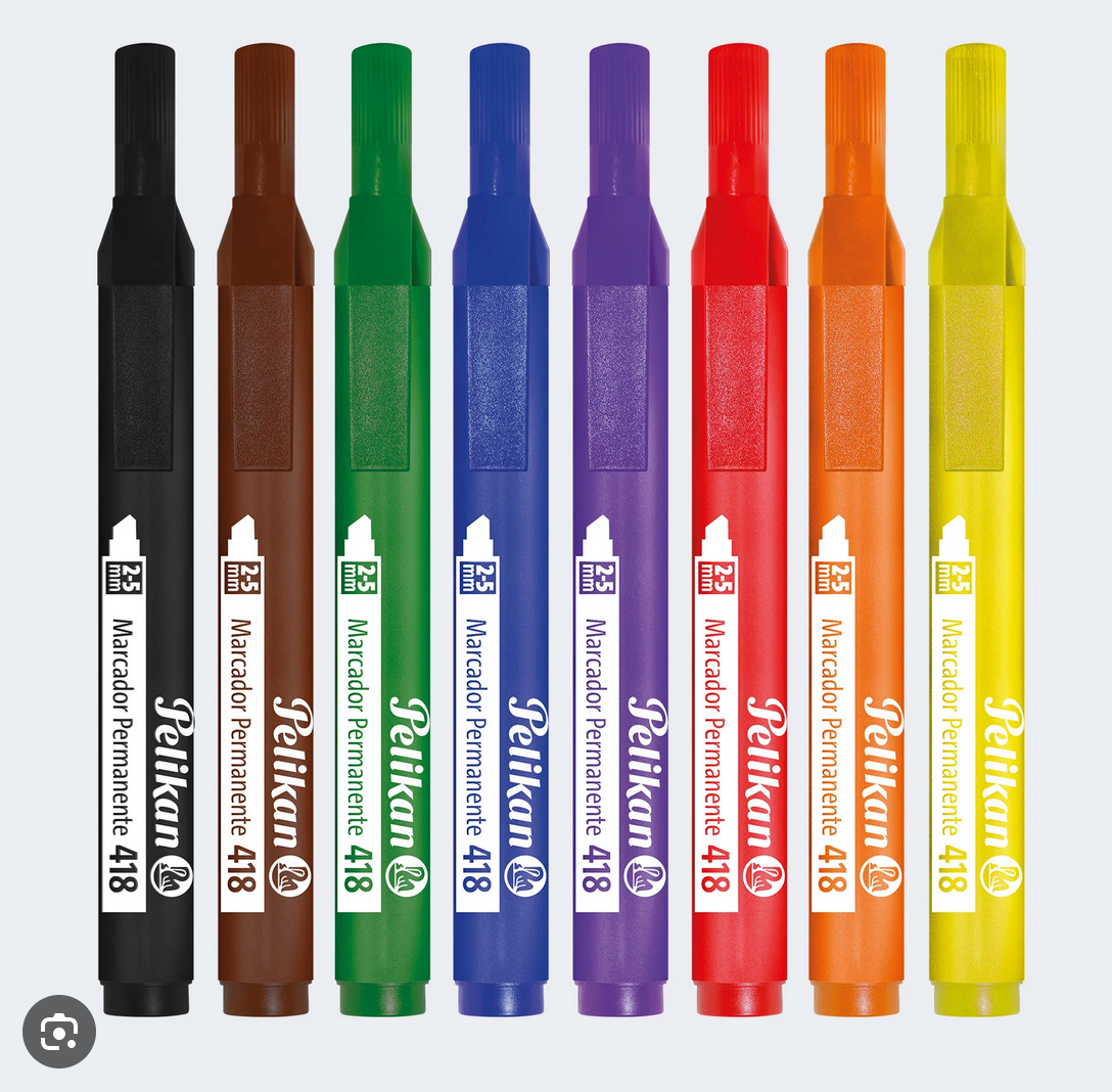 Marcador permanente grueso -set x8-